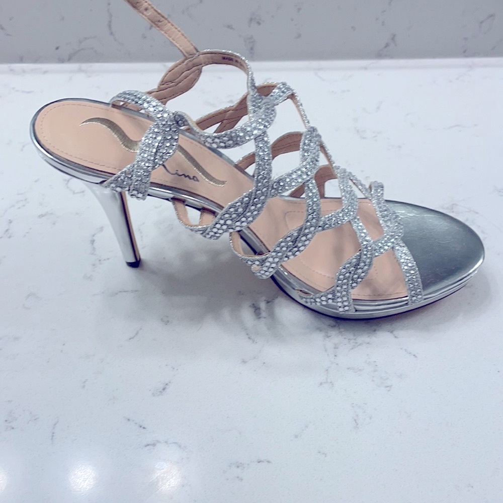 Silver Dress Heels - Picture 9 of 12